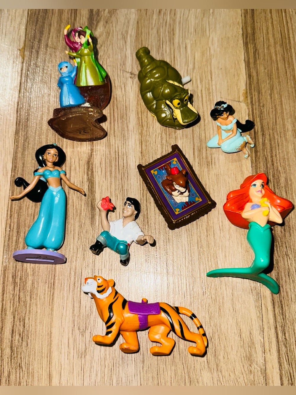 Disney Vintage Aladdin Little Mermaid Jungle Book Toy Figure Bundle